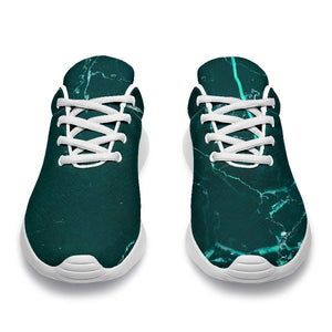 Dark Green Marble Print Sport Shoes GearFrost