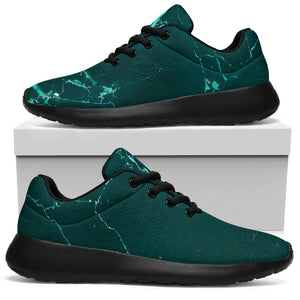 Dark Green Marble Print Sport Shoes GearFrost