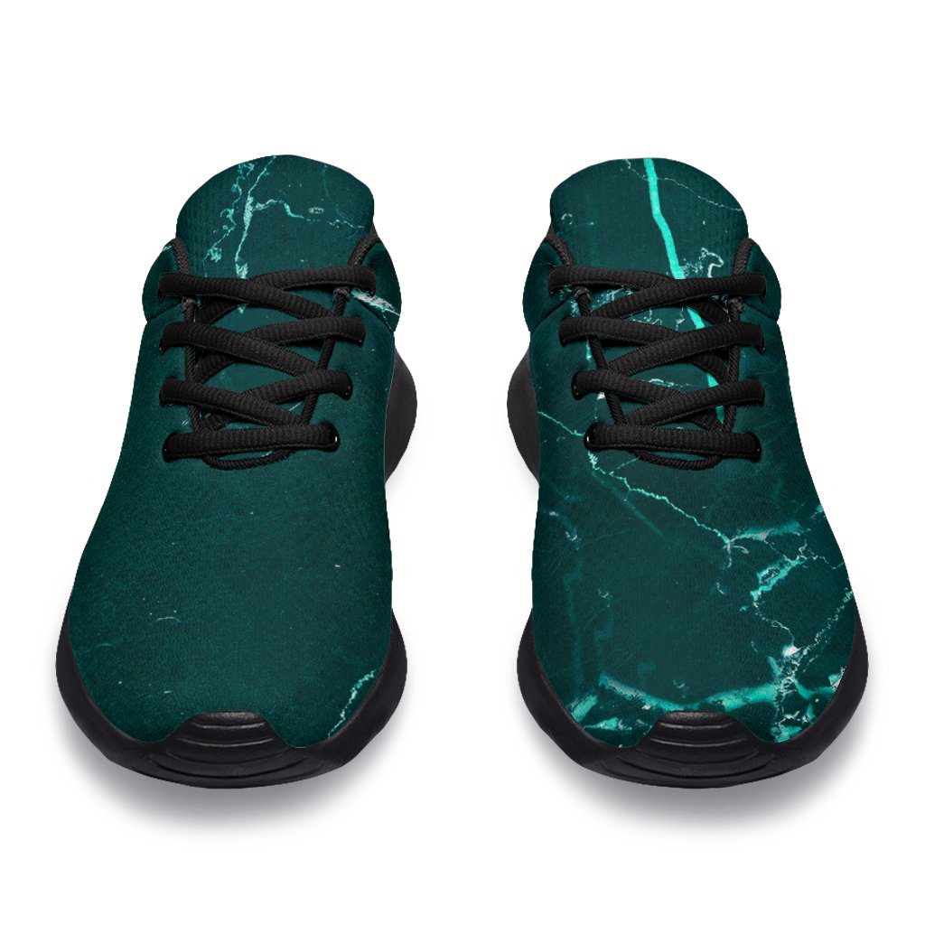 Dark Green Marble Print Sport Shoes GearFrost