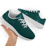 Dark Green Marble Print Sport Shoes GearFrost