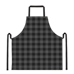 Dark Grey And Black Buffalo Check Print Apron