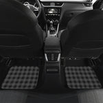 Dark Grey And Black Buffalo Check Print Front and Back Car Floor Mats