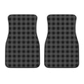 Dark Grey And Black Buffalo Check Print Front Car Floor Mats