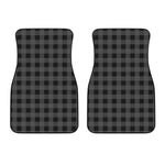 Dark Grey And Black Buffalo Check Print Front Car Floor Mats