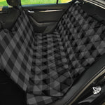 Dark Grey And Black Buffalo Check Print Pet Car Back Seat Cover