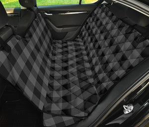 Dark Grey And Black Buffalo Check Print Pet Car Back Seat Cover