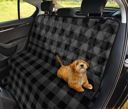 Dark Grey And Black Buffalo Check Print Pet Car Back Seat Cover