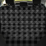 Dark Grey And Black Buffalo Check Print Pet Car Back Seat Cover