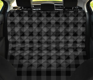 Dark Grey And Black Buffalo Check Print Pet Car Back Seat Cover