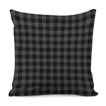 Dark Grey And Black Buffalo Check Print Pillow Cover
