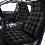 Dark Grey And Black Buffalo Check Print Universal Fit Car Seat Covers