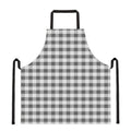 Dark Grey And White Gingham Print Apron