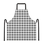 Dark Grey And White Gingham Print Apron