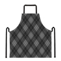 Dark Grey Argyle Pattern Print Apron