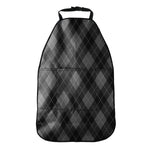 Dark Grey Argyle Pattern Print Car Seat Organizers