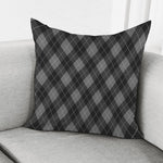 Dark Grey Argyle Pattern Print Pillow Cover