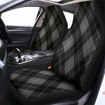 Dark Grey Argyle Pattern Print Universal Fit Car Seat Covers