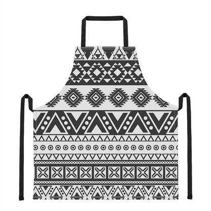 Dark Grey Aztec Pattern Print Apron
