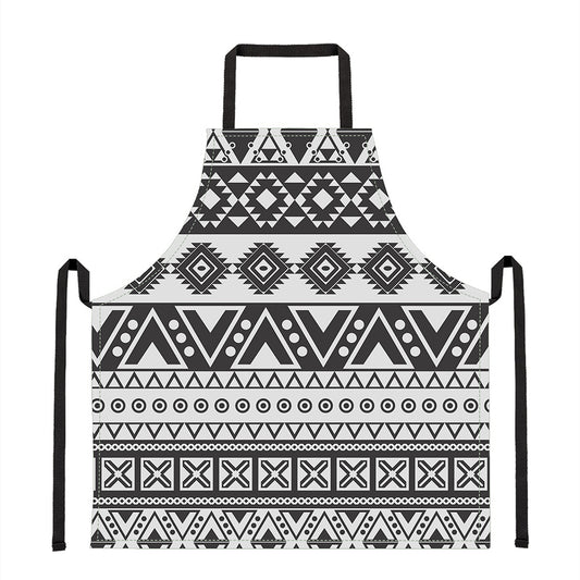 Dark Grey Aztec Pattern Print Apron