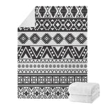 Dark Grey Aztec Pattern Print Blanket