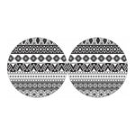 Dark Grey Aztec Pattern Print Car Coasters
