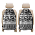 Dark Grey Aztec Pattern Print Car Seat Organizers