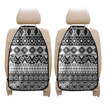 Dark Grey Aztec Pattern Print Car Seat Organizers