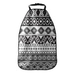 Dark Grey Aztec Pattern Print Car Seat Organizers