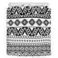 Dark Grey Aztec Pattern Print Duvet Cover Bedding Set