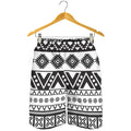 Dark Grey Aztec Pattern Print Men's Shorts