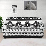 Dark Grey Aztec Pattern Print Sofa Cover