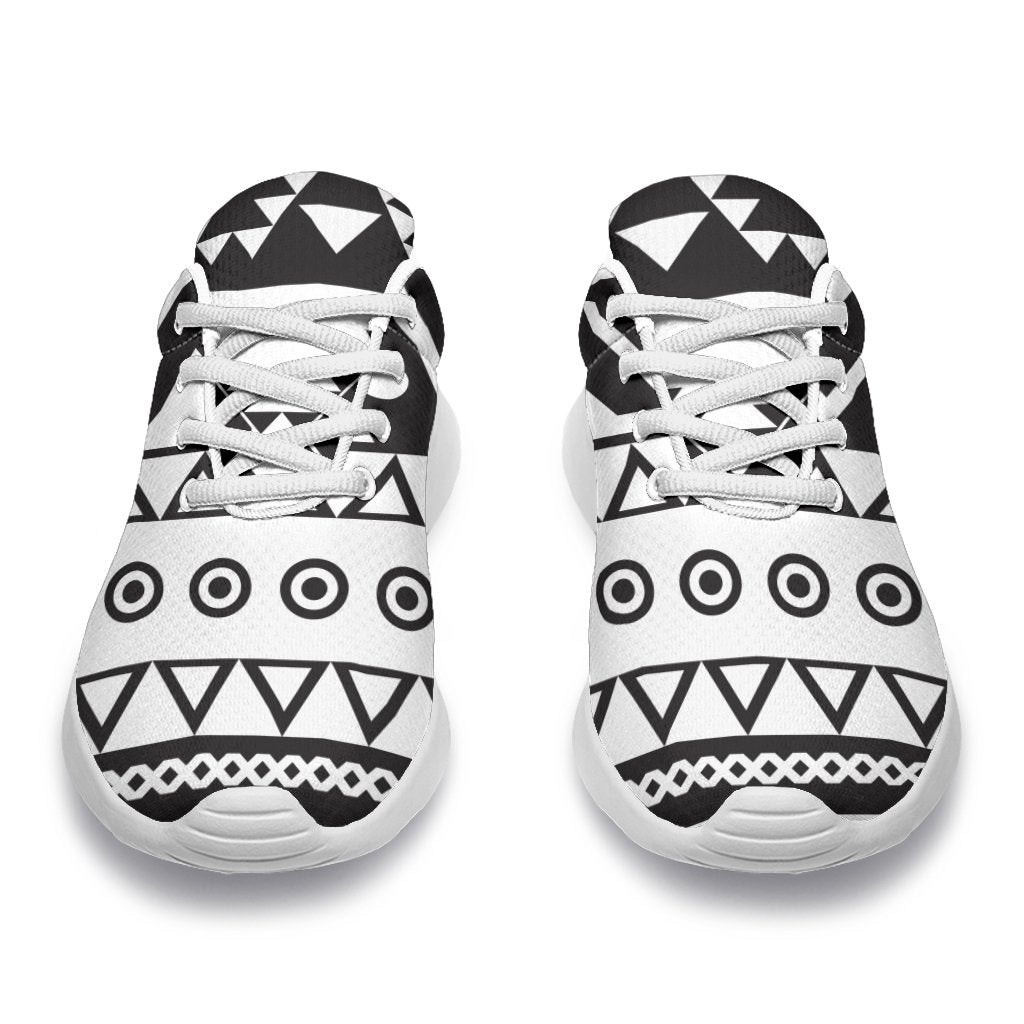 Dark Grey Aztec Pattern Print Sport Shoes GearFrost