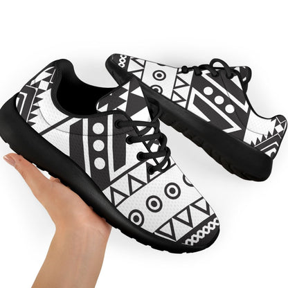 Dark Grey Aztec Pattern Print Sport Shoes GearFrost