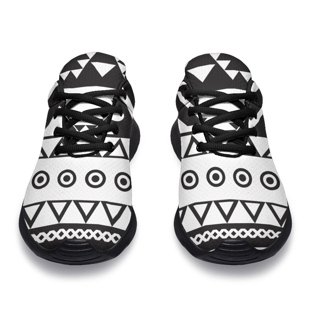 Dark Grey Aztec Pattern Print Sport Shoes GearFrost