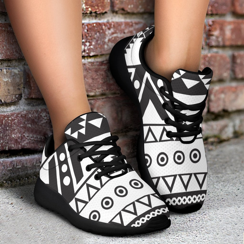 Dark Grey Aztec Pattern Print Sport Shoes GearFrost