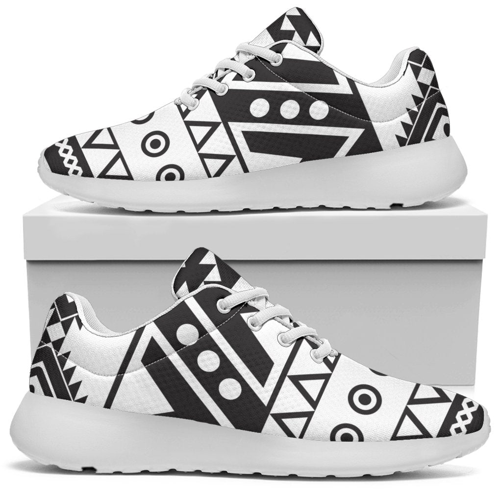 Dark Grey Aztec Pattern Print Sport Shoes GearFrost