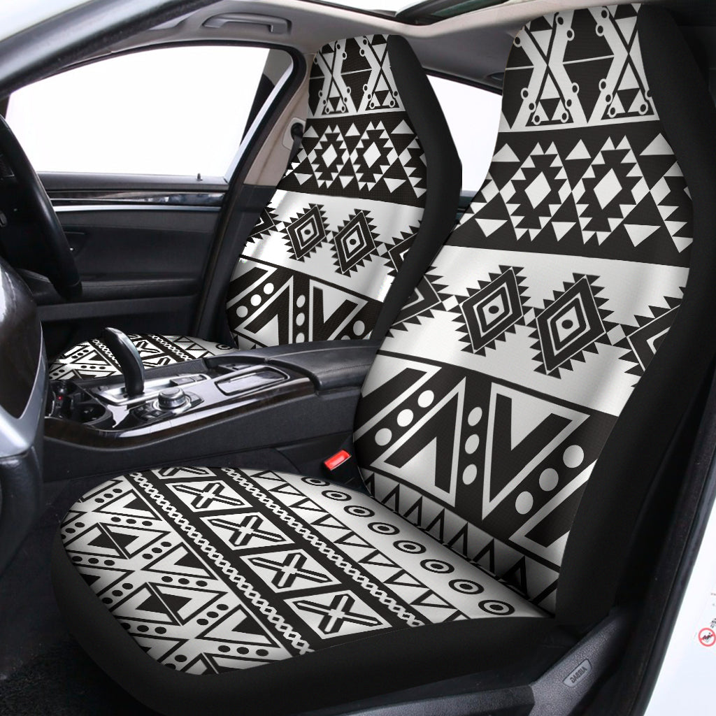 Dark Grey Aztec Pattern Print Universal Fit Car Seat Covers
