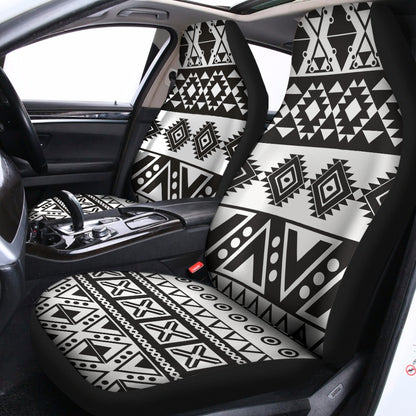 Dark Grey Aztec Pattern Print Universal Fit Car Seat Covers