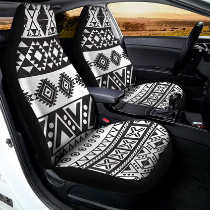 Dark Grey Aztec Pattern Print Universal Fit Car Seat Covers
