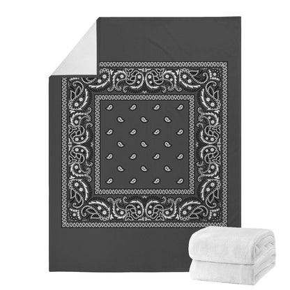 Dark Grey Bandana Blanket