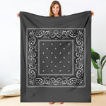 Dark Grey Bandana Blanket