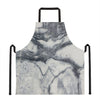 Dark Grey White Marble Print Apron