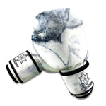 Dark Grey White Marble Print Boxing Gloves