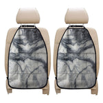 Dark Grey White Marble Print Car Seat Organizers