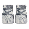 Dark Grey White Marble Print Front Car Floor Mats