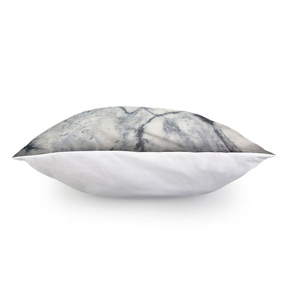 Dark Grey White Marble Print Pillow Cover