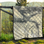 Dark Grey White Marble Print Quilt