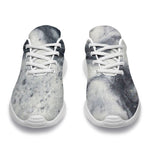 Dark Grey White Marble Print Sport Shoes GearFrost