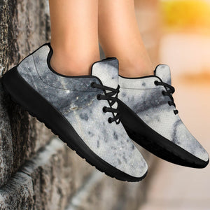 Dark Grey White Marble Print Sport Shoes GearFrost