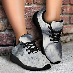 Dark Grey White Marble Print Sport Shoes GearFrost